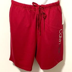 Calvin Klein Men’s Sleepwear Casual Shorts With Drawstrings Red XL New NWT